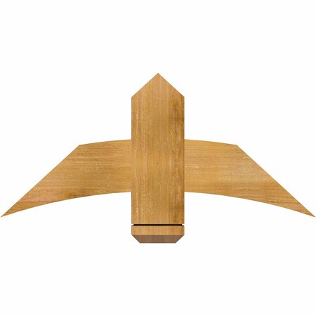 Ekena Millwork Bellingham Rough Sawn Timber Gable Bracket, Western Red Cedar, 36"W x 16"H x 2"D x 6"F, 11/12 Pitch GBW036X16X0206BEL00RWR